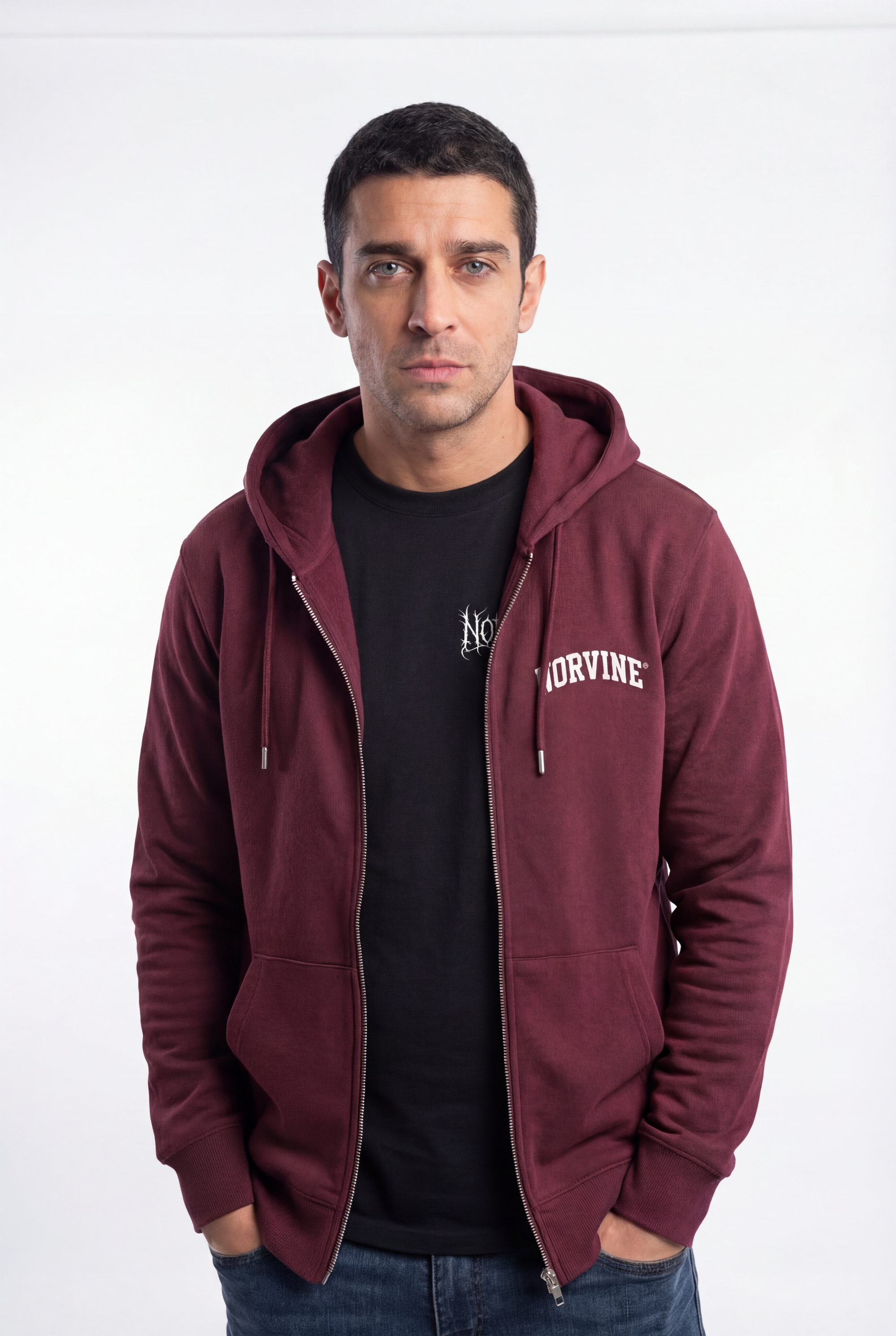 Athletic Block Zipped Hoodie